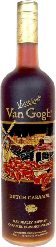 31,95 € Envio grátis | Vodca Royal Dirkzwager Van Gogh Dutch Caramel Países Baixos Garrafa 1 L