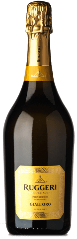 19,95 € 免费送货 | 白起泡酒 Ruggeri Giall'Oro Extra Seco — 特干型 D.O.C.G. Prosecco di Conegliano-Valdobbiadene 特雷维索 意大利 Glera — 格莱拉 瓶装 75 cl