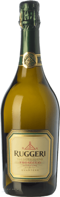 19,95 € 免费送货 | 白起泡酒 Ruggeri Quartese 香槟 D.O.C.G. Prosecco di Conegliano-Valdobbiadene 特雷维索 意大利 Glera 瓶子 75 cl