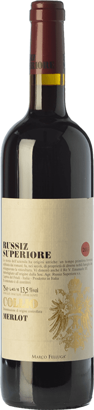 18,95 € Envio grátis | Vinho tinto Russiz Superiore D.O.C. Collio Goriziano-Collio Friuli-Venezia Giulia Itália Merlot Garrafa 75 cl