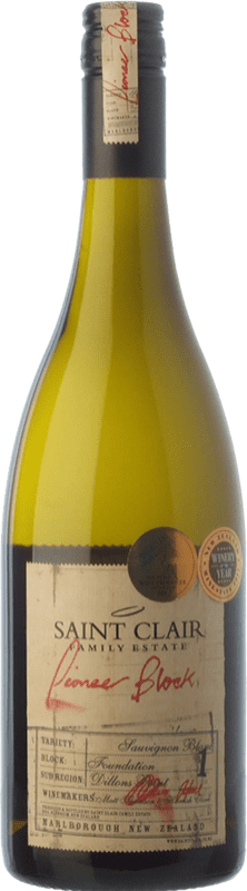 46,95 € Spedizione Gratuita | Vino bianco Saint Clair Pioneer Block 1 I.G. Marlborough Marlborough Nuova Zelanda Sauvignon Bianca Bottiglia 75 cl