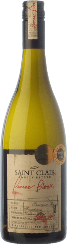 34,95 € Envío gratis | Vino Blanco Saint Clair Pioneer Block 1 I.G. Marlborough Marlborough Nueva Zelanda Sauvignon Botella 75 cl