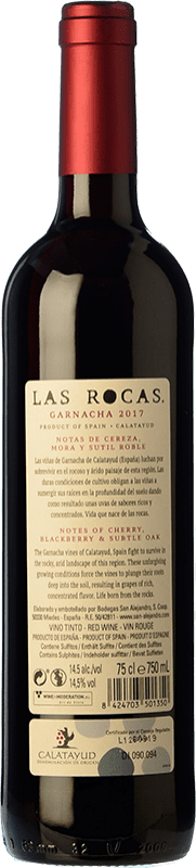10,95 € Free Shipping | Red wine San Alejandro Las Rocas Joven D.O. Calatayud Aragon Spain Grenache Bottle 75 cl