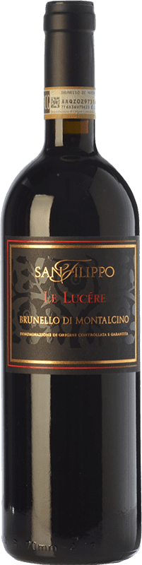 127,95 € Бесплатная доставка | Красное вино San Filippo Le Lucére D.O.C.G. Brunello di Montalcino Тоскана Италия Sangiovese — Санджовезе Бутылка 75 cl