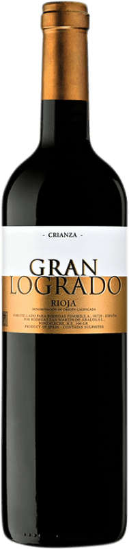 8,95 € Free Shipping | Red wine San Martín de Ábalos Gran Logrado Crianza D.O.Ca. Rioja The Rioja Spain Tempranillo, Grenache, Viura Bottle 75 cl