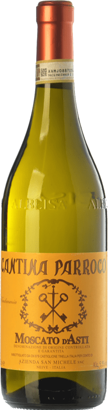 12,95 € 免费送货 | 甜酒 San Michele Cantina Parroco D.O.C.G. Moscato d'Asti 皮埃蒙特 意大利 Muscat 瓶子 75 cl