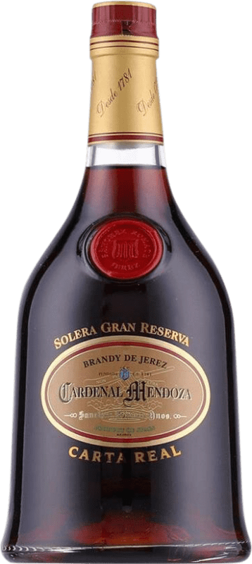 97,95 € Envío gratis | Brandy Sánchez Romate Cardenal Mendoza Carta Real D.O. Jerez-Xérès-Sherry Andalucía España 70 cl