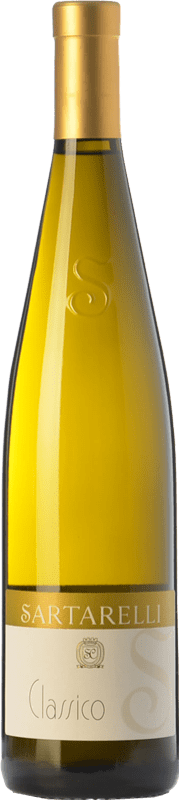 6,95 € 免费送货 | 白酒 Sartarelli Classico D.O.C. Verdicchio dei Castelli di Jesi 马尔凯 意大利 Verdicchio 瓶子 75 cl