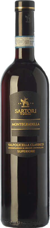 12,95 € Free Shipping | Red wine Vinicola Sartori Montegradella D.O.C. Valpolicella Veneto Italy Corvina, Rondinella, Corvinone, Croatina Bottle 75 cl
