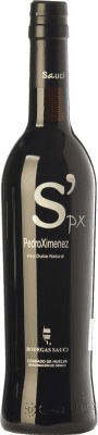 15,95 € Kostenloser Versand | Süßer Wein Sauci S' PX Jung D.O. Condado de Huelva Andalusien Spanien Pedro Ximénez Medium Flasche 50 cl