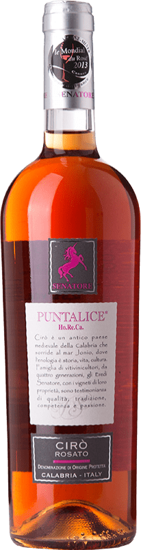 13,95 € Free Shipping | Rosé wine Senatore Puntalice D.O.C. Cirò Calabria Italy Gaglioppo Bottle 75 cl
