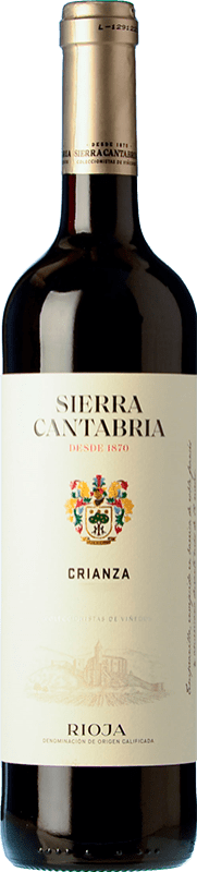 12,95 € Envoi gratuit | Vin rouge Sierra Cantabria Crianza D.O.Ca. Rioja La Rioja Espagne Tempranillo, Grenache, Graciano Bouteille 75 cl