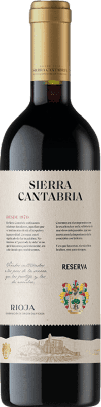 25,95 € 免费送货 | 红葡萄酒 Sierra Cantabria 珍藏 D.O.Ca. Rioja 拉里奥哈 西班牙 Tempranillo — 丹魄, Graciano — 格拉西亚诺 75 cl