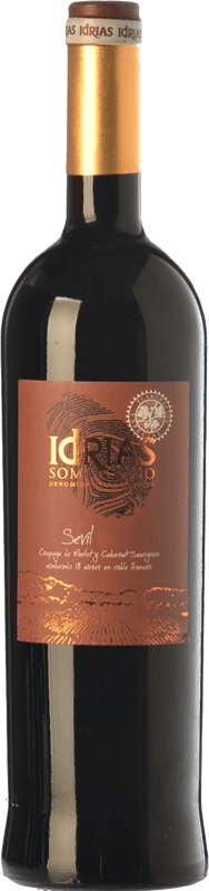 18,95 € Free Shipping | Red wine Sierra de Guara Idrias Sevil Crianza D.O. Somontano Aragon Spain Merlot, Cabernet Sauvignon Bottle 75 cl