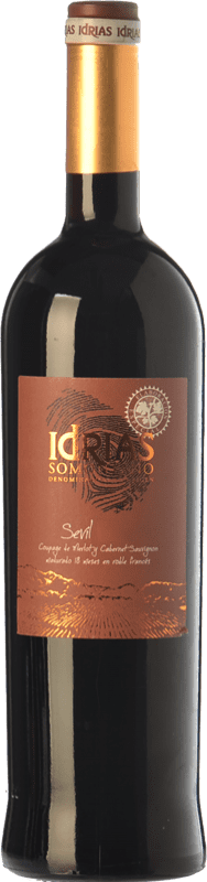 18,95 € Spedizione Gratuita | Vino Rosso Sierra de Guara Idrias Sevil Crianza — Invecchiato in Botte D.O. Somontano Aragona Spagna Merlot, Cabernet Sauvignon Bottiglia 75 cl
