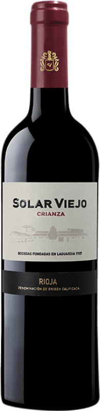 6,95 € Free Shipping | Red wine Solar Viejo Aged D.O.Ca. Rioja The Rioja Spain Tempranillo Bottle 75 cl
