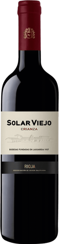 7,95 € Бесплатная доставка | Красное вино Solar Viejo старения D.O.Ca. Rioja Ла-Риоха Испания Tempranillo бутылка 75 cl