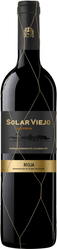 13,95 € Envio grátis | Vinho Tinto Solar Viejo Reserva D.O.Ca. Rioja La Rioja Espanha Tempranillo, Graciano 75 cl