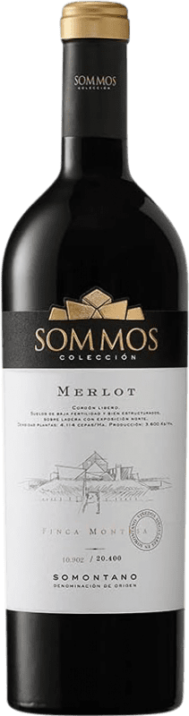 15,95 € Free Shipping | Red wine Sommos Colección Aged D.O. Somontano Aragon Spain Merlot Bottle 75 cl