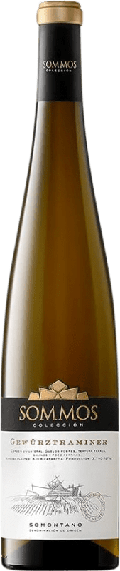 15,95 € Free Shipping | White wine Sommos Colección Crianza D.O. Somontano Aragon Spain Gewürztraminer Bottle 75 cl