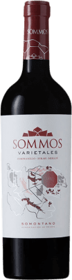 10,95 € Free Shipping | Red wine Sommos Varietales Aged D.O. Somontano Aragon Spain Tempranillo, Merlot, Syrah, Cabernet Sauvignon Bottle 75 cl