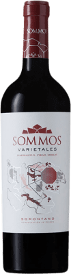 10,95 € Kostenloser Versand | Rotwein Sommos Varietales Alterung D.O. Somontano Aragón Spanien Tempranillo, Merlot, Syrah, Cabernet Sauvignon Flasche 75 cl