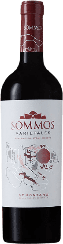 10,95 € Envoi gratuit | Vin rouge Sommos Varietales Crianza D.O. Somontano Aragon Espagne Tempranillo, Merlot, Syrah, Cabernet Sauvignon Bouteille 75 cl