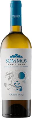 11,95 € Free Shipping | White wine Sommos Varietales Aged D.O. Somontano Aragon Spain Pinot Black, Chardonnay, Gewürztraminer Bottle 75 cl
