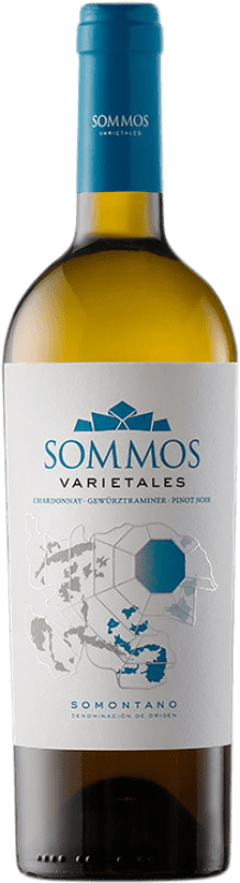 12,95 € Envio grátis | Vinho Branco Sommos Varietales Crianza D.O. Somontano Aragão Espanha Pinot Noir, Chardonnay, Gewürztraminer 75 cl