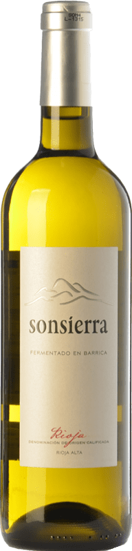 8,95 € Envio grátis | Vinho branco Sonsierra Fermentado en Barrica Crianza D.O.Ca. Rioja La Rioja Espanha Viura Garrafa 75 cl