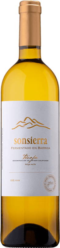 8,95 € Envoi gratuit | Vin blanc Sonsierra Fermentado en Barrica Crianza D.O.Ca. Rioja La Rioja Espagne Viura Bouteille 75 cl