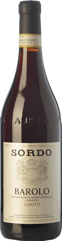 56,95 € Бесплатная доставка | Красное вино Sordo Gabutti D.O.C.G. Barolo Пьемонте Италия Nebbiolo бутылка 75 cl