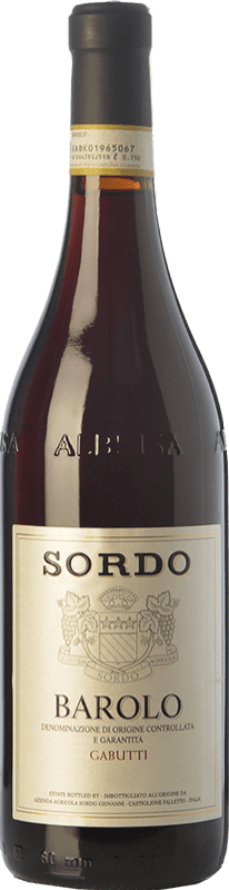 59,95 € Envío gratis | Vino Tinto Sordo Gabutti D.O.C.G. Barolo Piemonte Italia Nebbiolo 75 cl