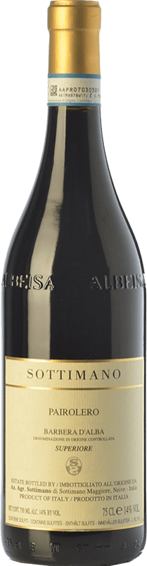42,95 € Бесплатная доставка | Красное вино Sottimano Pairolero D.O.C. Barbera d'Alba Пьемонте Италия Barbera — Барбера 75 cl