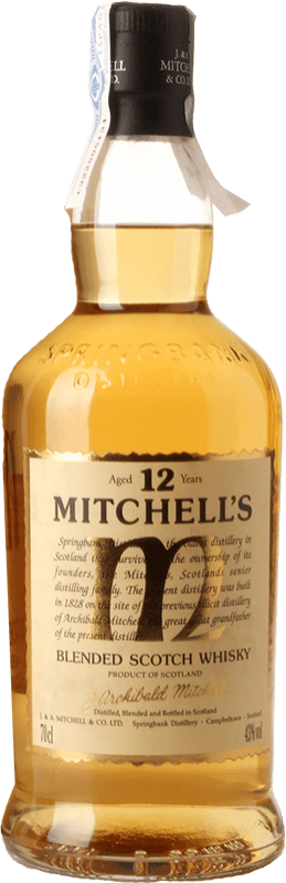 49,95 € Kostenloser Versand | Blended Whisky Springbank Mitchell's Campbeltown Großbritannien 12 Jahre Flasche 70 cl