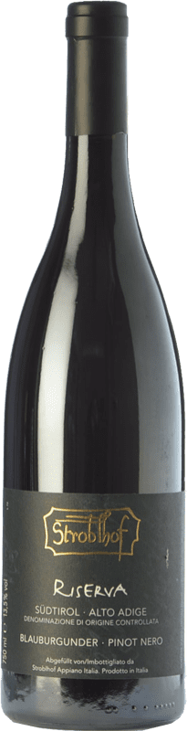 66,95 € Free Shipping | Red wine Stroblhof Blauburgunder Reserve D.O.C. Alto Adige Trentino-Alto Adige Italy Pinot Black Bottle 75 cl