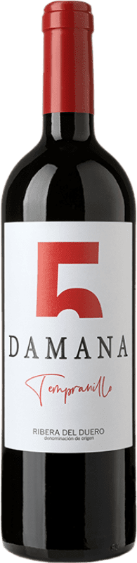 13,95 € Spedizione Gratuita | Vino Rosso Tábula Damana 5 Giovane D.O. Ribera del Duero Castilla y León Spagna Tempranillo, Cabernet Sauvignon 75 cl