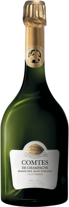 163,95 € Envio grátis | Espumante branco Taittinger Comtes de Blanc Blancs Reserva A.O.C. Champagne Champagne França Chardonnay Garrafa 75 cl