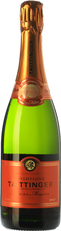 104,95 € Бесплатная доставка | Белое игристое Taittinger Les Folies de la Marquetterie A.O.C. Champagne шампанское Франция Pinot Black, Chardonnay бутылка 75 cl