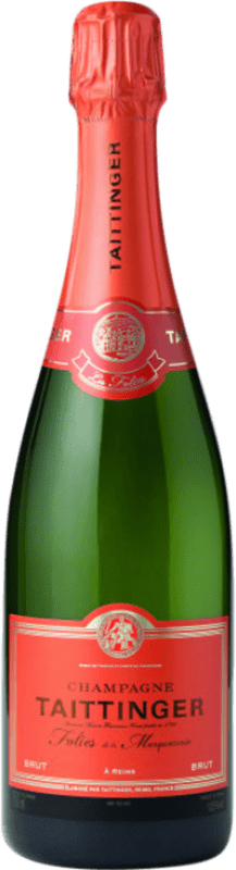 96,95 € Free Shipping | White sparkling Taittinger Les Folies de la Marquetterie A.O.C. Champagne Champagne France Pinot Black, Chardonnay Bottle 75 cl