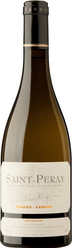 28,95 € Бесплатная доставка | Белое вино Tardieu-Laurent VV Vieilles Vignes — Старые лозы Crianza — Крианса A.O.C. Saint-Péray Рона Франция Roussanne — Руссан, Marsanne — Марсанн Бутылка 75 cl