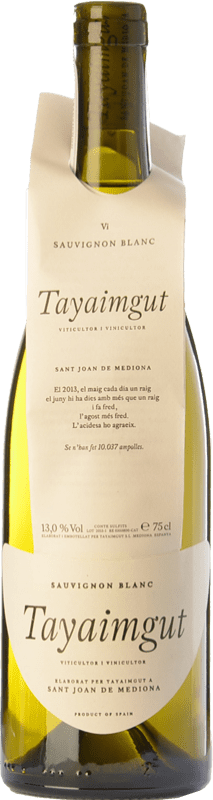 24,95 € Envoi gratuit | Vin blanc Tayaimgut Blanc Crianza D.O. Penedès Catalogne Espagne Sauvignon Blanc Bouteille 75 cl