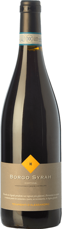 16,95 € Бесплатная доставка | Красное вино Tenimenti d'Alessandro Il Borgo D.O.C. Cortona Тоскана Италия Syrah бутылка 75 cl