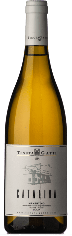 12,95 € Kostenloser Versand | Weißwein Tenuta Gatti Catalina I.G.T. Terre Siciliane Sizilien Italien Insolia, Grillo Flasche 75 cl