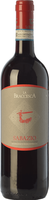 16,95 € 免费送货 | 红酒 La Braccesca Sabazio D.O.C. Rosso di Montepulciano 托斯卡纳 意大利 Merlot, Sangiovese 瓶子 75 cl