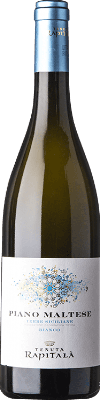 12,95 € Envio grátis | Vinho Branco Rapitalà Piano Maltese I.G.T. Terre Siciliane Sicília Itália Chardonnay, Catarratto 75 cl