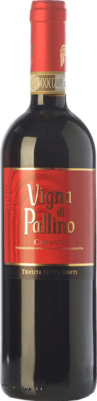 11,95 € Kostenloser Versand | Rotwein Tenuta Sette Ponti Vigna di Pallino D.O.C.G. Chianti Toskana Italien Sangiovese 75 cl