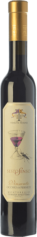 29,95 € Envio grátis | Vinho doce Tenute Perini Sestosenso I.G.T. Vin Santo di Carmignano Tuscany Itália Sangiovese, Malvasia Preta Meia Garrafa 37 cl