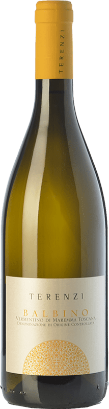 10,95 € Envio grátis | Vinho branco Terenzi Balbino D.O.C. Maremma Toscana Tuscany Itália Vermentino Garrafa 75 cl