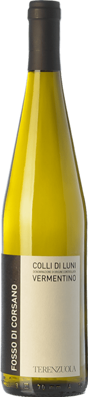 19,95 € Spedizione Gratuita | Vino bianco Terenzuola Fosso di Corsano D.O.C. Colli di Luni Liguria Italia Vermentino Bottiglia 75 cl